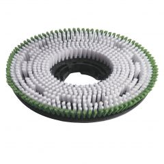 Schrobborstel 370 mm, Polyscrub. Wit/groen.