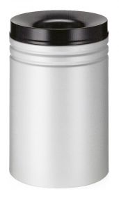 Vlamdovende papierbak, 80 liter, dubbele dover, grijs-zwart