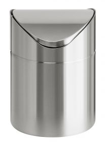RVS tafel-afvalbakje, 1,5 liter met swingdeksel, 12 stuks