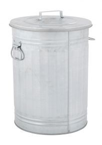 Trashcan verzinkt 54 liter