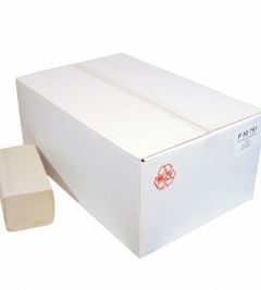 Z-vouw. 1 laags, naturel. 23 x 25 cm. 20 x 250 stuks (5000)