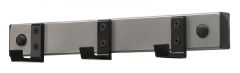 Garderoberek  3 haken , 30 cm, zwart/alu