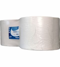 Industrierol. 1 laags, wit cell. 23 cm x 1000 meter. 2 rol