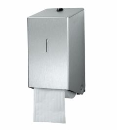 Toiletpapierdispenser, doprol, duo, RVS mat