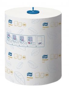 H1 Premium. 2 laags, wit. 21 cm x 100 meter, 408 vel. 6 rol