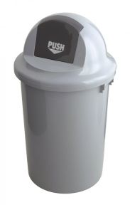 Kunststof afvalbak met klapdeksel, 60 ltr