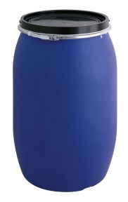 Blauw kunststof ton 120 liter