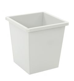 Papierbak 27 liter, metaal, vierkanttapse,