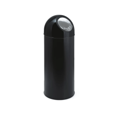 Afvalbak met Pushdeksel 55 liter, zwart