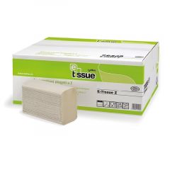 E-tissue Multifold handdoek 2 laags. 20,5 x 24cm. 3750stuks