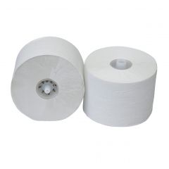 Doprol, kleine dop. 1 laags, recycled wit. 150 meter, 36 rol