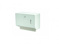 Handdoekdispenser RVS wit, klein. C- en Z-vouw