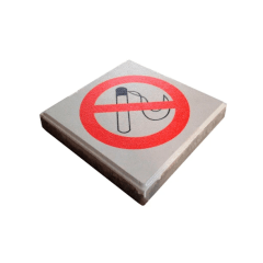 Betonnen tegel 30x30cm rookverbod