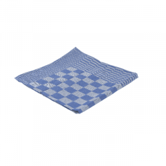 Theedoek ruitje blauw, 65 x 65 cm., 6 stuks