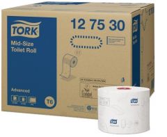 T6 Toiletpapier Compact. Advanced. 2 laags, wit. 100 mtr 27rol