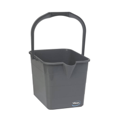 Mopemmer rechthoekig, grijs. excl. korf. 15 liter