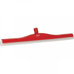 Klassieke vloertrekker flexibele nek, 60cm, rood, wit rubber