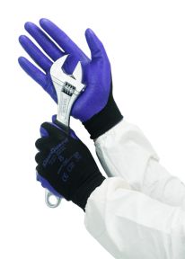 Purple nitrile Foam coated, 12 stuks, maat 8/S