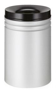 Vlamdovende papierbak, 80 liter, dubbele dover, grijs-zwart