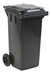 Container mini met wielen, 120 liter
