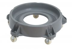 Grijs kunststof trolley met 5 kunststof wielen, afvalbak 91