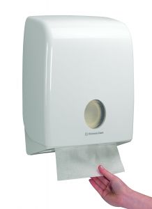 Handdoekdispenser wit, C-vouw