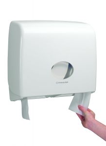 Toiletpapierdispenser, maxi jumbo, wit