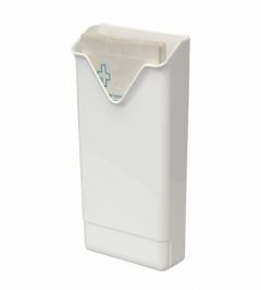 t.b.v. Papierenzakjes, wit kunststof