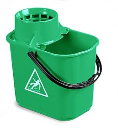 Mopemmer  Easy + wringer voor spaansemop, Groen, 14 liter