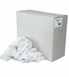 Dunne witte tricot lappen, 10 kilo