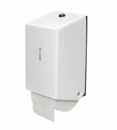 Toiletpapierdispenser doprol, duo, staal, wit