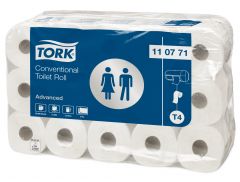 T4 Toiletpapier. Advanced. 2 laags, wit. 400 vel, 30 rol