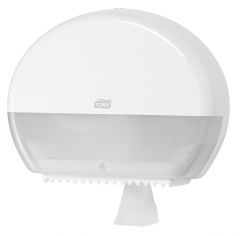 T2 Toiletpapierdispenser, mini jumbo, enkel, wit