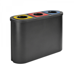 Triomf, Afvalscheidingsbak 3 x 45 liter, zwart