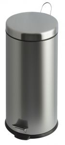 Pedaalemmer, mat RVS, 30 liter