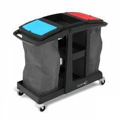 EM4 werkwagen met 2x120 liter afvalunit. 2 x 10 liter emmer