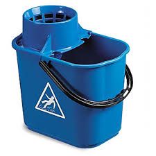 Mopemmer  Easy + wringer voor spaansemop, blauw, 14 liter