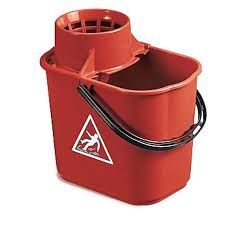 Mopemmer  Easy + wringer voor spaansemop, Rood, 14 liter