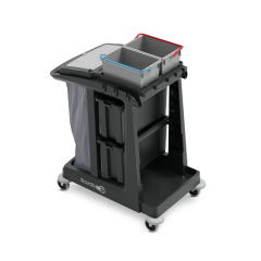 EM2 werkwagen met afvalunit 120 liter, 2 x 10 liter emmer