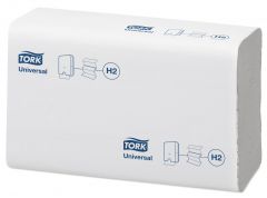 H2 Multifolded Universal. 2 laags, wit. 26 x 21cm. 4746stuks