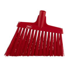 Hoekbezem, harde vezels. 290 x 40 x 70 mm, rood