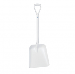 Hygieneschep wit rechte steel, 1035mm, groot blad 38x35cm