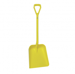Hygieneschep geel rechte steel, 1035mm, groot blad 38x35cm
