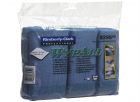 Microfibre doeken, 40 x 40 cm, 4 x 6 stuks blauw, gevouwen.