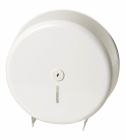 Toiletpapierdispenser maxi jumbo staal wit gemoffeld