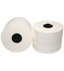 Doprol kleine dop. 3 laags, cellulose wit. 65 meter, 36 rol