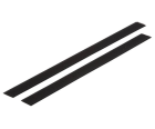 Vervangingsset klittenbandstrips voor 374118, 25 cm, Zwart
