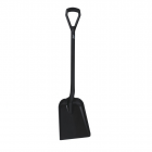 Hygieneschep zwart rechte steel, 1040mm, blad 32,7x27,1cm
